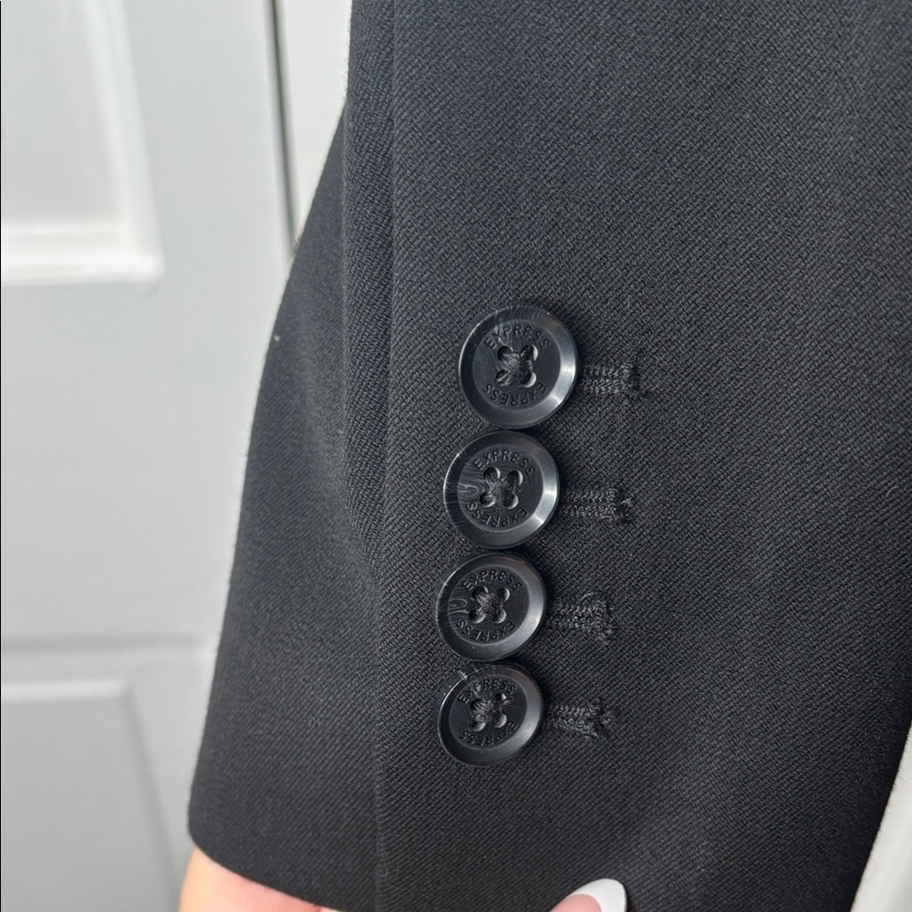 Express Black Women's Single-Button Notch Lapel Blazer sz12 - Picture 5 of 8